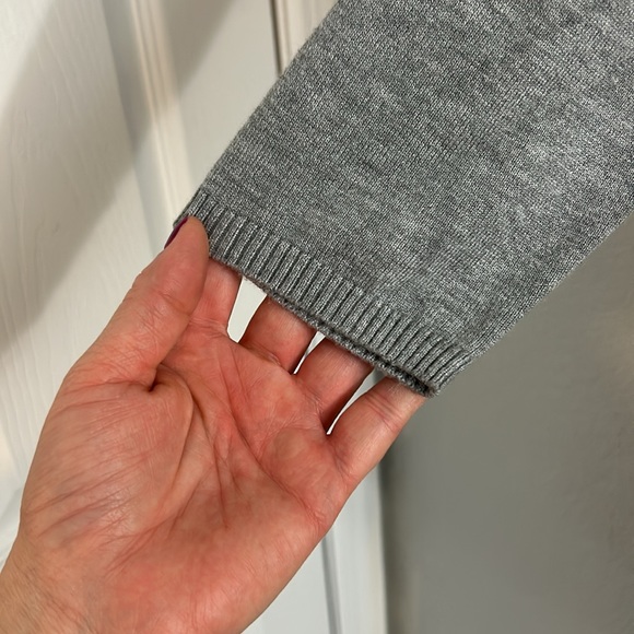 Pretty grey scrunch sides quarter sleeve sweater - Picture 3 of 10